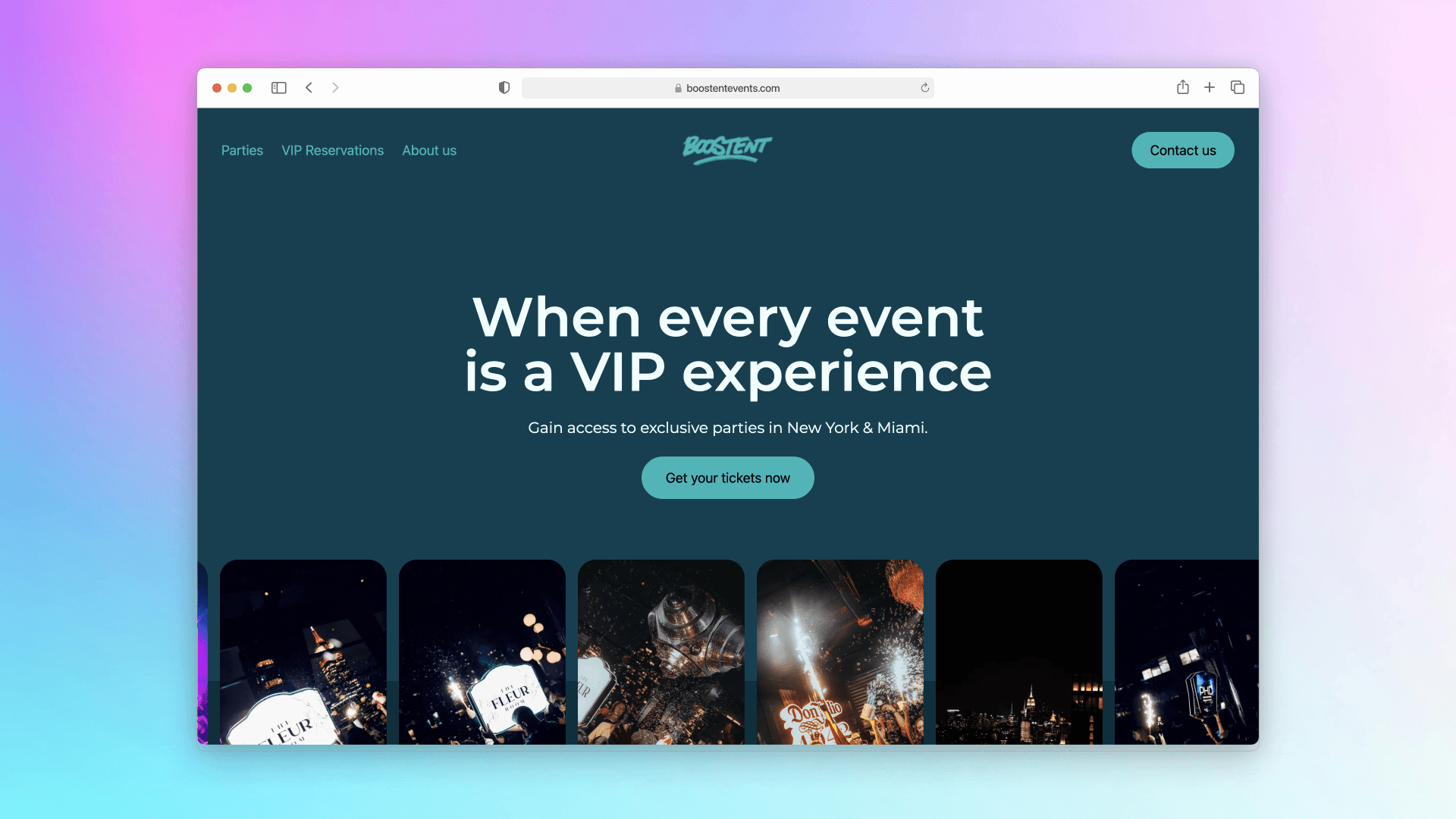 Boostent Events - When every event is a VIP experience